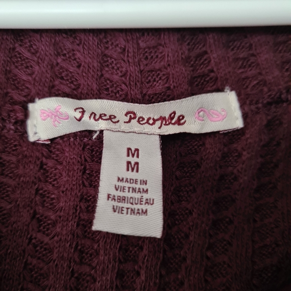 Free People Juicy Long Sleeve Top in Wine - Picture 4 of 9